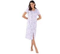 Damart - Short Sleeve Jersey Nightdress, Blue Pesley, 14/16