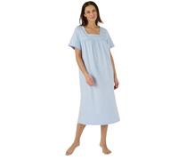 Damart - Short Sleeved Dot Print Nightdress, Blue Dot, 14/16