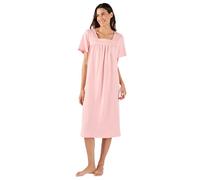 Damart - Short Sleeved Dot Print Nightdress, Pink Dot, 26/28