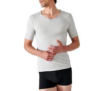 Damart Men's T-Shirt Col V Manches Courtes Maille Classique The Thermal Top, Flecked Grey, XXL