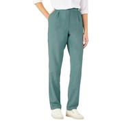 Damart - Tapered-Leg Linen Rich Trousers, Sage, 29 inches Green