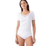 Damart Tee-Shirt Finition Guipure, Women’s T-Shirt, White,