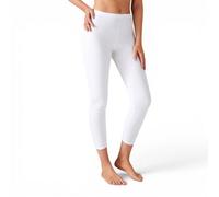 Damart Thermal Intense Warmth Brushed Rib Leggings - Women's Close-Fit Base Layer, 95Cm (37In) White