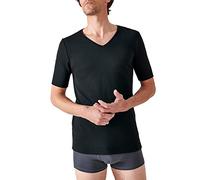 Damart Men's T-Shirt Col V Manches Courtes Maille Classique The Thermal Top, Black, XXL
