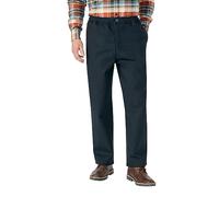 Damart Thermal Lined Trousers Men Straight On The Waistline Blue