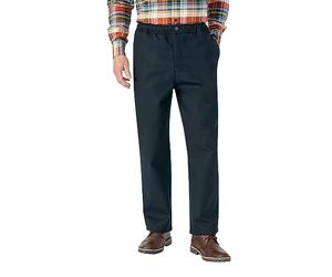 Damart Thermal Lined Trousers Men Straight On The Waistline Blue