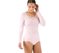Damart - Thermal Medium Warmth Long Sleeved T-Shirt for Female, V Neck, Medium Warmth 3 (-5°C to 5°C) Pink