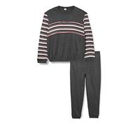 Damart Men's Pyjama Thermolactyl en Molleton Pajama Set, Grey Striped, L