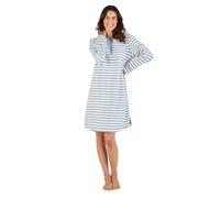 Damart - Thermolactyl Stripe Nightdress, Navy, 18/20