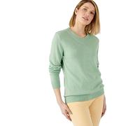 Damart V-Neck Jumper Women V Neck Long Sleeves Green