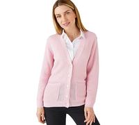 Damart Waffle Cardigan Women V Neck Long Sleeves