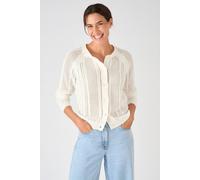 Damart Women's Airy Lightweight Cotton Summer Cardigan in Off-White | Size: 22-24 Damart Off-White 22-24