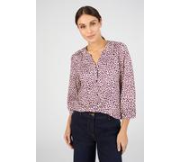 Damart Women's Brushed-Feel Printed Blouse with Tunisian Neckline in Beige | Size: 18-20 Damart Beige 18-20