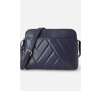 Damart Women's Chevron quilted-look handbag with adjustable strap in Navy | Size: 1 Pack Damart Navy 1 Pack
