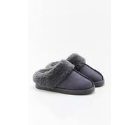 Damart Women's Faux Fur Lined Thermal Mule Slippers in Dark Grey | Size: 4 Damart Dark Grey 4