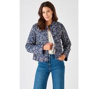 Damart Women's Lightweight & Stylish Floral Quilted Cropped Jacket in Navy | Size: 10-12 Damart Navy 10-12
