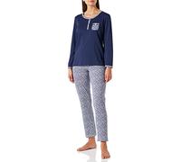 Damart Women's Pyjama Set, Blue (Marine 08132), 10 (Size: Small)