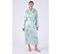 Damart Women's Satin Kimono Dressing Gown in Aqua | Size: Small Damart Aqua S