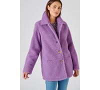Damart Women's Sherpa Button-through Fleece in Lilac | Size: 18-20 Damart Lilac 18-20