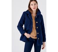 Damart Women's Sherpa Button-through Fleece in Navy | Size: 26-28 Damart Navy 26-28