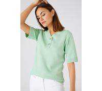 Damart Women's Short-Sleeve Knitted Jumper - Lightweight, Soft & Evening-Ready in Mint | Size: 26-28 Damart Mint 26-28