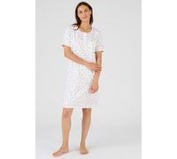 Damart Women's Soft & Breathable Cotton Short-Sleeve Nightdress in White | Size: XL Damart White XL