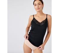 Damart Women's Thermal Lace Trim Vest Top for Cozy Winter Warmth in Black | Size: Small Damart Black S