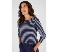 Damart Women's Soft Thermal Striped Long-Sleeve Top for Everyday Wear in Navy | Size: 22-24 Damart Navy 22-24