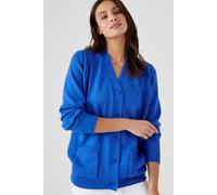 Damart Women's Soft & Warm Essential V-Neck Cardigan in Blue | Size: 18-20 Damart Blue 18-20