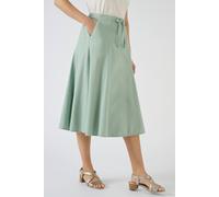 Damart Women's Summer Ready Cotton Flared Light Midi Skirt in Mint | Size: 26 Damart Mint 26