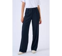 Damart Women's Tailored Wide-Leg Pinstripe Trousers - Workwear & Smart-Casual in Navy | Size: 12 Damart Navy 12