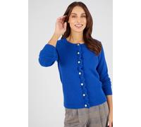 Damart Women's Thermal Ruffle Front Cardigan - Soft & Everyday Ready in Blue | Size: 26-28 Damart Blue 26-28