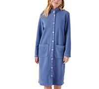 Damart Women's Thermolactyl Fleece Long Sleeve Dressing Gown, Lavender-Blue, S