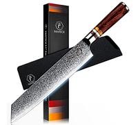 Damascus Kiritsuke Chef Knives 24CM, FANTECK Professional 67 Layers High Carbon Damascus Steel VG10 Cooking Knife with Pakkawood Handle, Ultra Sharp Gyuto Kitchen Knife with Sheath & Gift Box