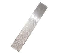 Damascus Steel Billet Patterned Steel Cutter Embryo Forging Material High Density Toughness DIY Making Kit 160x30x3mm Feather Dot Paddy Bubble Peacock Keel Nebula Button Patterns (Feather Pattern)