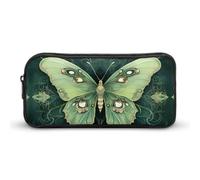 Damask Luna Moth Pencil Case Durable Pen Pouch Organizer Portable Stationery Pen Bag Makeup Bag