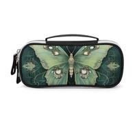 Damask Luna Moth Pencil Case Portable Makeup Bag Organizer Pencil Pouch Cosmetic Bags for Women