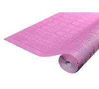 Damask paper disposable tablecloth in a roll 25 M long X 1.18 M wide - Damask paper with a chic and classic universal pattern - pink (bright)