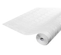 Damask paper disposable tablecloth in roll 25 M long X 1.18 M wide - Damask paper with a chic and classic universal pattern - white