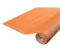 Damask paper disposable tablecloth in roll 6 M long X 1.18 M wide - Damask paper with a chic and classic universal pattern - Box of 12 rolls - orange (bright)