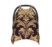 Damask Pattern Baby Car Seat Canopy Cover, Multi Use Breathable Nursing Breastfeeding Covers for Mom Soft Stroller Sun Shade Newborn Shower Gift