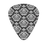 Damask Pattern Print Guitar Picks,12 Pack Guitar Plectrums Thin, For Bass Electric Acoustic Guitars Ukulele