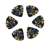 Damask Pattern print Guitar Picks 12PCS Mixed Gauges(0.46/0.71/0.96mm) with Case, for Guitar/Ukulele