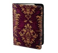 Damask Pattern print Passport Cover, Passport Holder Cover Wallet Passport Wallet Case for Cards and Documents