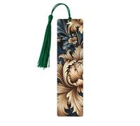 Damask Pattern Print Wooden Bookmarks Beautiful Notebook Accessories for Men Women Book Lovers