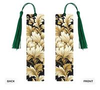 Damask Pattern Print Wooden Bookmarks Beautiful Notebook Accessories for Men Women Book Lovers