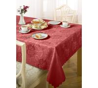 Emma Barclay Damask Rose - Jacquard Table Cloth in Wine - 70x108 (178x274cm)