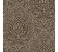 Damask Wallpaper Brown Taupe Floral Paste The Wall Textured Vinyl 10m Roll