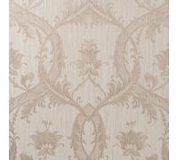 Damask Wallpaper Fine Décor Textured Heavyweight Vinyl Cream Gold Glitter