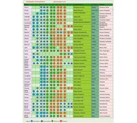 Damavandpro A3 Laminated Garden Planting Calendar: Year-Round Planner For Herbs & Vegetables Allotment Crop - Uk Growing Guide